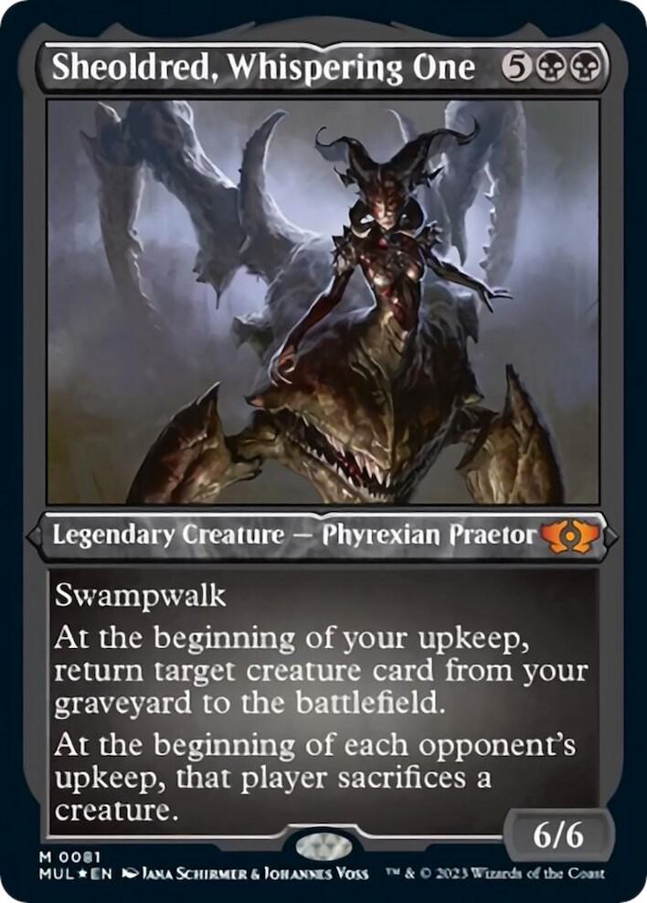 Sheoldred, Whispering One 81/65 (March of the Machine: Multiverse Legends)  - Etched Foil | Good Games Morley