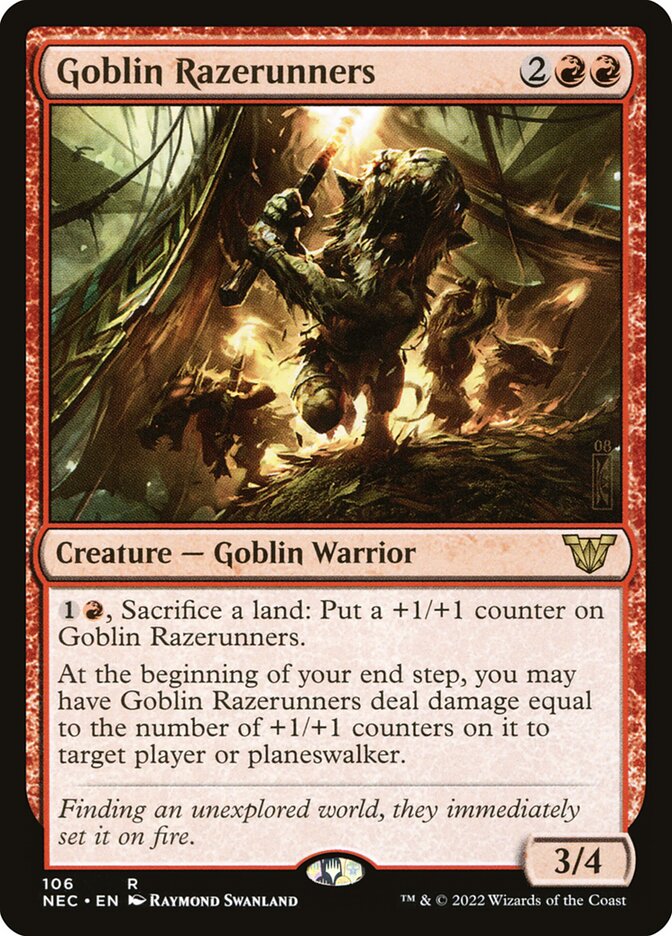 Goblin Razerunners 106/38 (Commander: Kamigawa: Neon Dynasty)  | Good Games Morley
