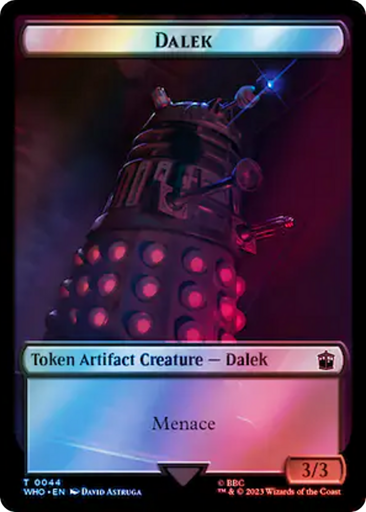 Dalek // Beast Double-Sided Token (Surge Foil) [Doctor Who Tokens] | Good Games Morley