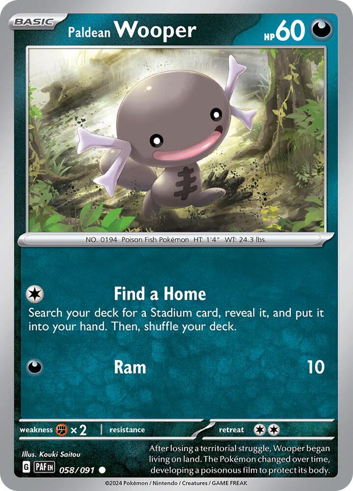 Paldean Wooper 058/091 (SV: Paldean Fates)  | Good Games Morley