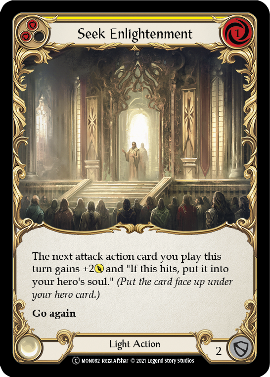 Seek Enlightenment (Yellow) [U-MON082-RF] (Monarch Unlimited)  Unlimited Rainbow Foil | Good Games Morley