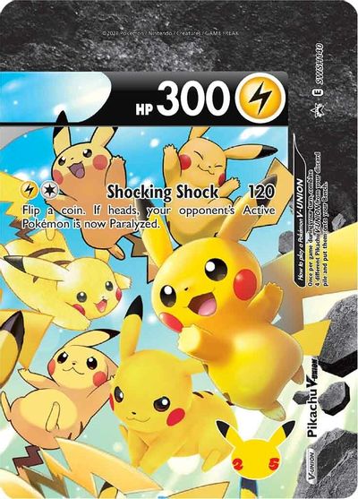 Pikachu V-UNION (SWSH140) (Celebrations) [Sword & Shield: Black Star Promos] | Good Games Morley