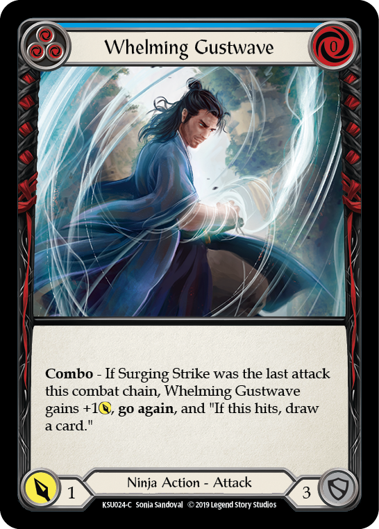 Whelming Gustwave (Blue) [KSU024-C] (Katsu Hero Deck)  1st Edition Normal | Good Games Morley