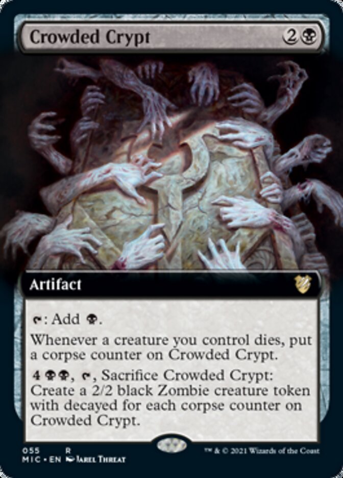 Crowded Crypt (Extended Art) [Innistrad: Midnight Hunt Commander] | Good Games Morley