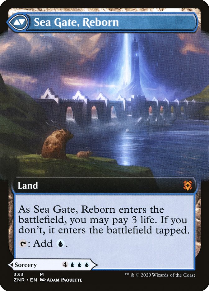 Sea Gate Restoration // Sea Gate, Reborn (Extended Art) [Zendikar Rising] | Good Games Morley