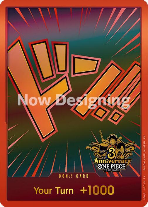DON!! (Japanese Version 3rd Anniversary Set)  (One Piece Promotion Cards)  - Foil | Good Games Morley