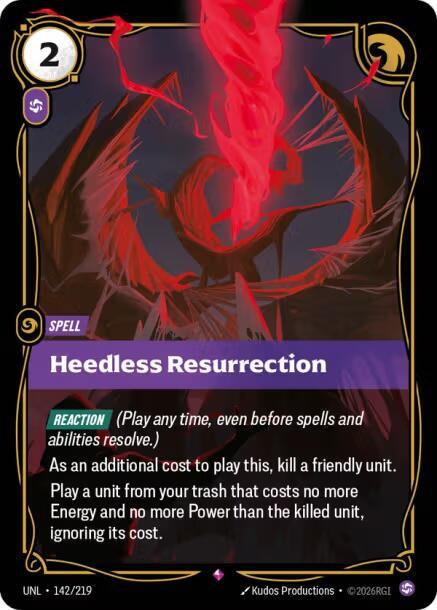 Heedless Resurrection 142/219 (Unleashed)  - Foil | Good Games Morley