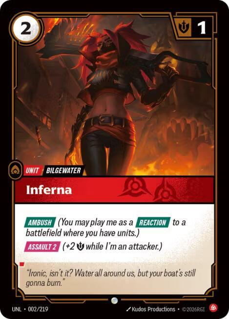 Inferna 002/219 (Unleashed)  - Foil | Good Games Morley