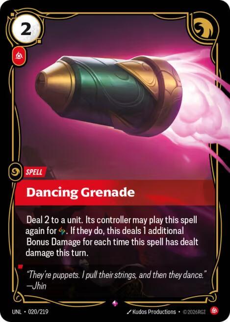 Dancing Grenade 020/219 (Unleashed)  - Foil | Good Games Morley