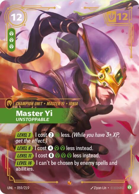 Master Yi - Unstoppable 059/219 (Unleashed)  - Foil | Good Games Morley