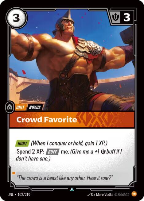 Crowd Favorite 102/219 (Unleashed)  | Good Games Morley