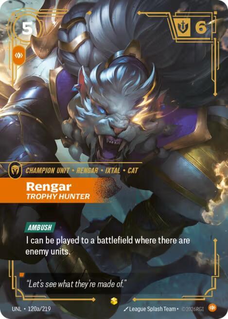Rengar - Trophy Hunter 120a/219 (Unleashed)  - Foil | Good Games Morley