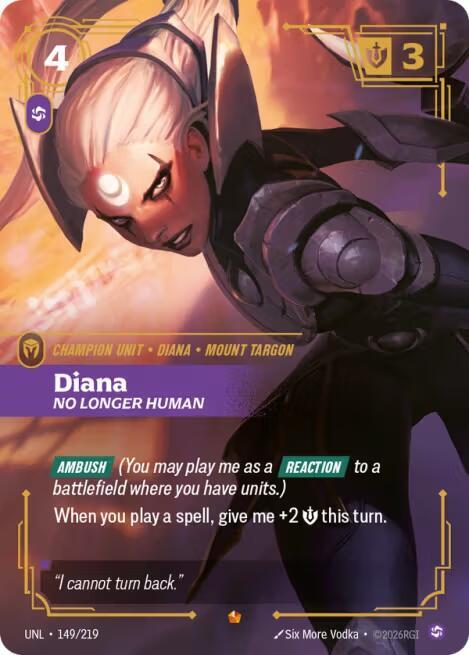 Diana - No Longer Human 149/219 (Unleashed)  - Foil | Good Games Morley