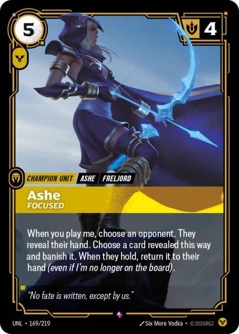 Ashe - Focused 169/219 (Unleashed)  - Foil | Good Games Morley