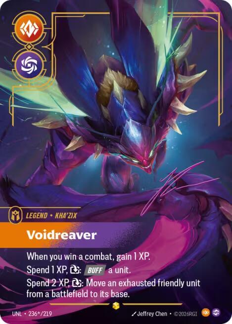 Kha'Zix - Voidreaver 236*/219 (Unleashed)  - Signature Foil | Good Games Morley