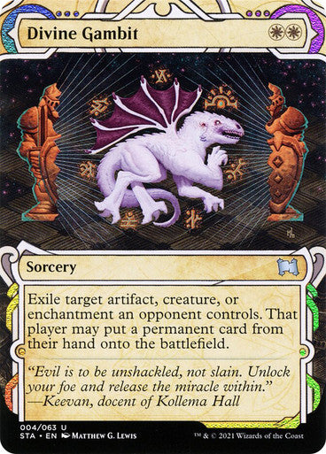 Divine Gambit  4 (Strixhaven: Mystical Archives)  - Etched Foil | Good Games Morley