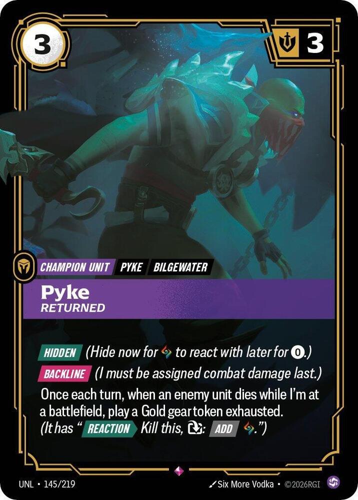 Pyke - Returned 145/219 (Unleashed)  - Foil | Good Games Morley