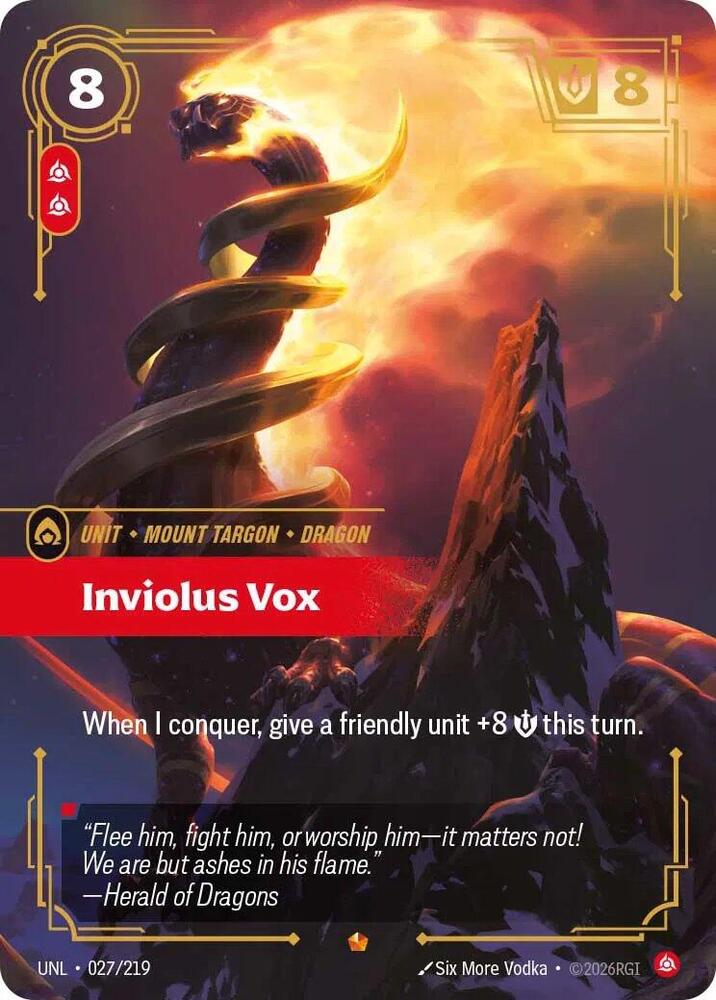Inviolus Vox 027/219 (Unleashed)  - Foil | Good Games Morley