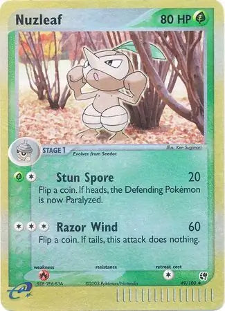 Nuzleaf 49/100 (EX Sandstorm)  - Reverse Holofoil | Good Games Morley