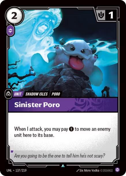 Sinister Poro 137/219 (Unleashed)  | Good Games Morley