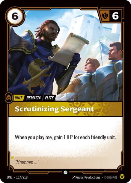 Scrutinizing Sergeant 157/219 (Unleashed)  | Good Games Morley