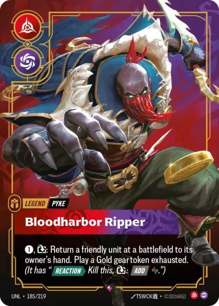Pyke - Bloodharbor Ripper 185/219 (Unleashed)  - Foil | Good Games Morley