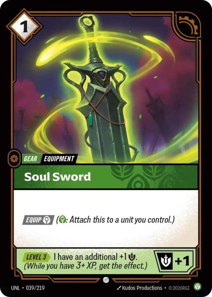 Soul Sword 039/219 (Unleashed)  - Foil | Good Games Morley
