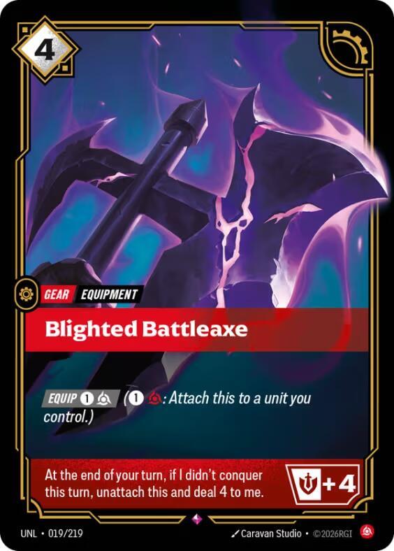 Blighted Battleaxe 019/219 (Unleashed)  - Foil | Good Games Morley