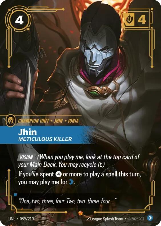 Jhin - Meticulous Killer 089/219 (Unleashed)  - Foil | Good Games Morley