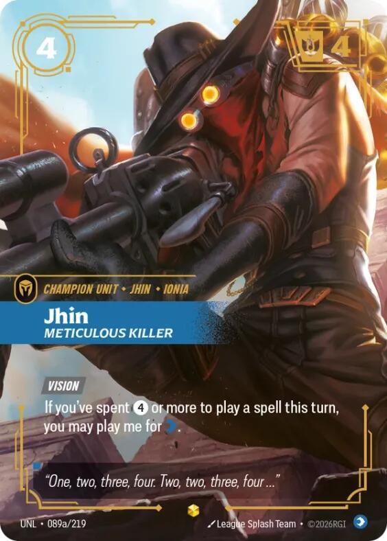 Jhin - Meticulous Killer 089a/219 (Unleashed)  - Foil | Good Games Morley