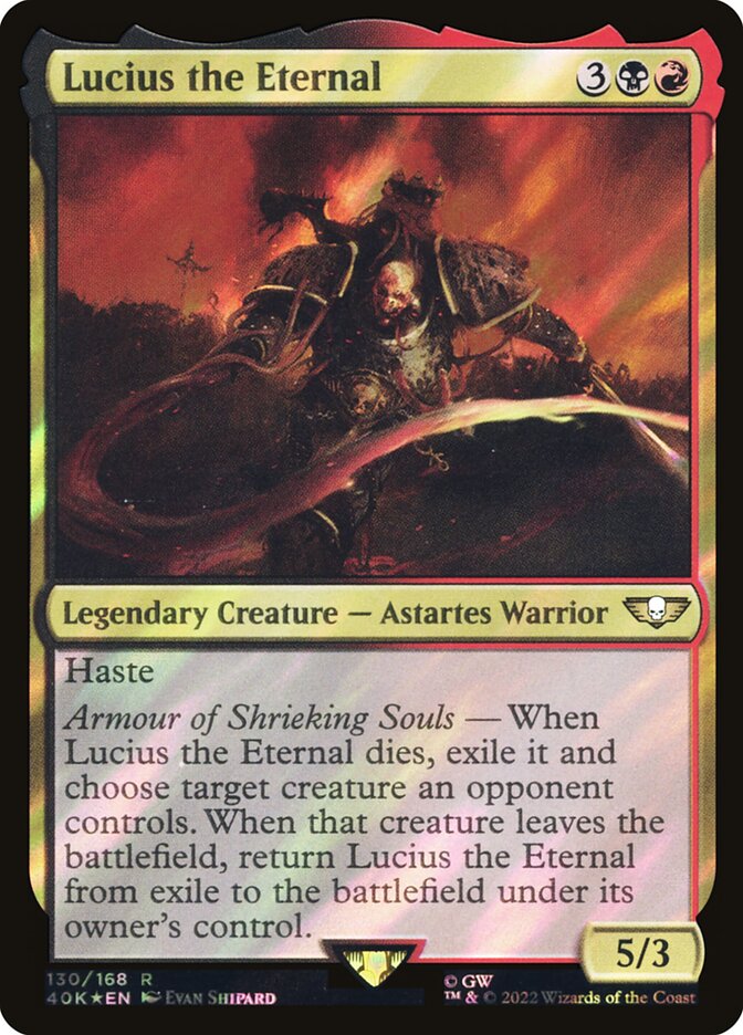 Lucius the Eternal  130★/617 (Universes Beyond: Warhammer 40,000)  - Surge Foil | Good Games Morley