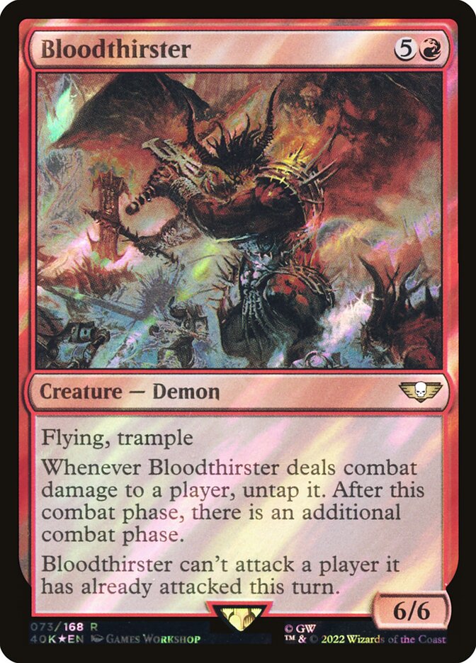 Bloodthirster  73★/617 (Universes Beyond: Warhammer 40,000)  - Surge Foil | Good Games Morley