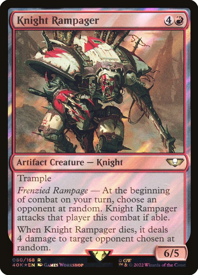 Knight Rampager  80★/617 (Universes Beyond: Warhammer 40,000)  - Surge Foil | Good Games Morley