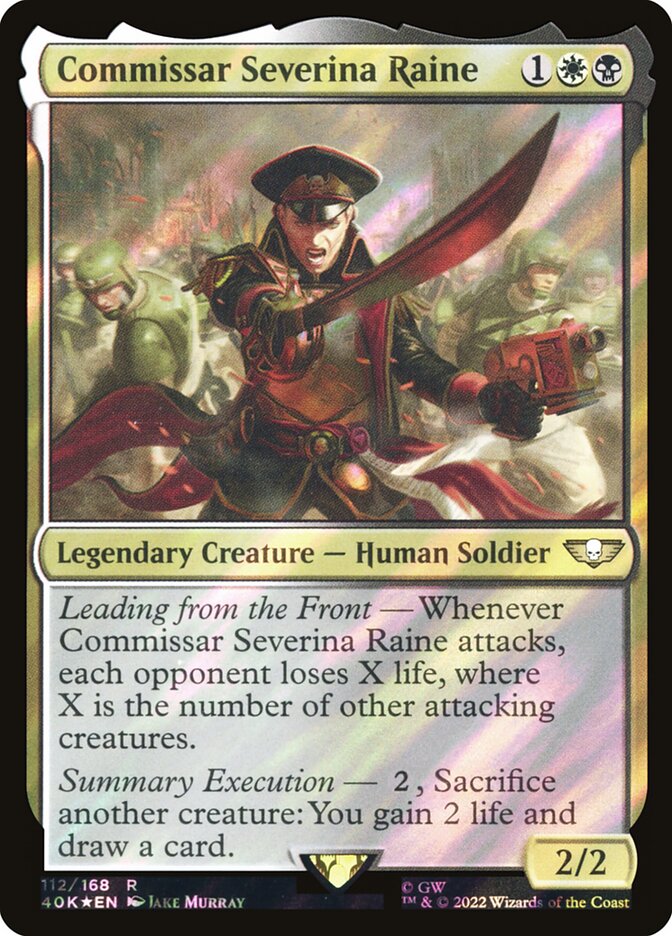 Commissar Severina Raine  112★/617 (Universes Beyond: Warhammer 40,000)  - Surge Foil | Good Games Morley