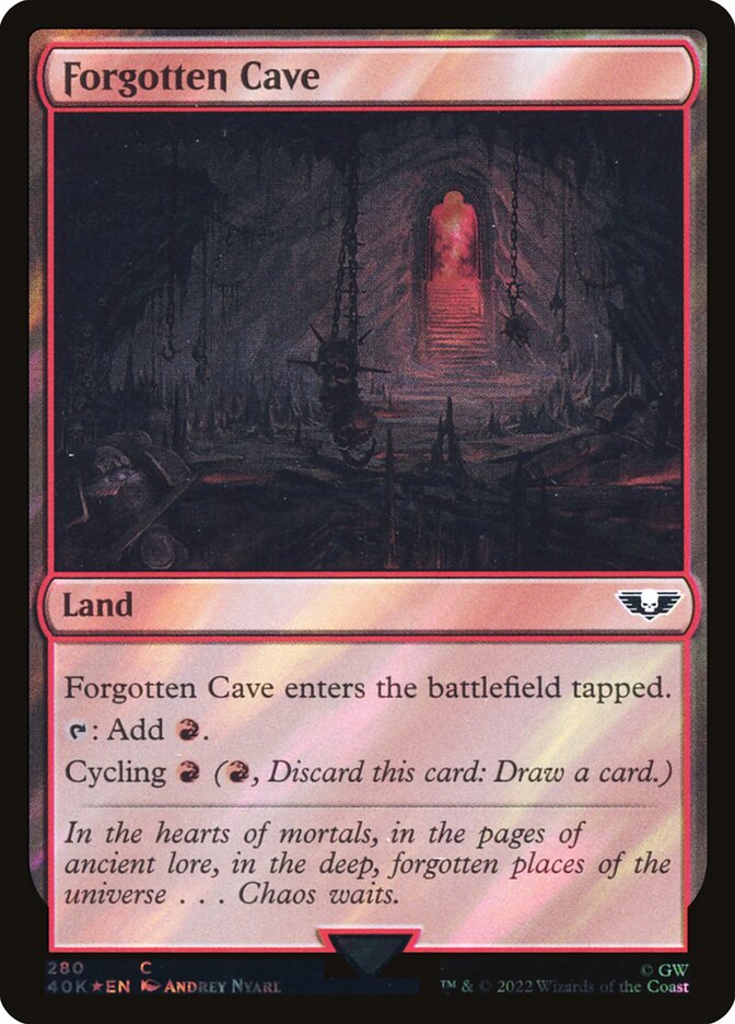 Forgotten Cave  280★/617 (Universes Beyond: Warhammer 40,000)  - Surge Foil | Good Games Morley