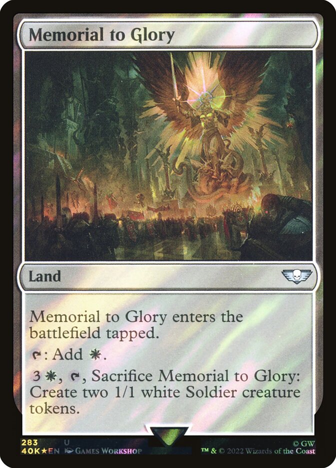 Memorial to Glory  283★/617 (Universes Beyond: Warhammer 40,000)  - Surge Foil | Good Games Morley