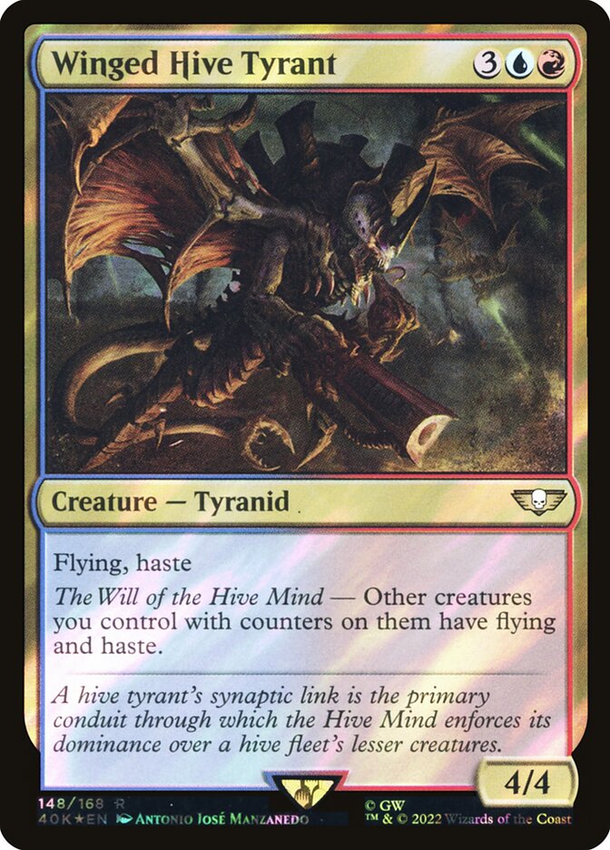 Winged Hive Tyrant  148★/617 (Universes Beyond: Warhammer 40,000)  - Surge Foil | Good Games Morley