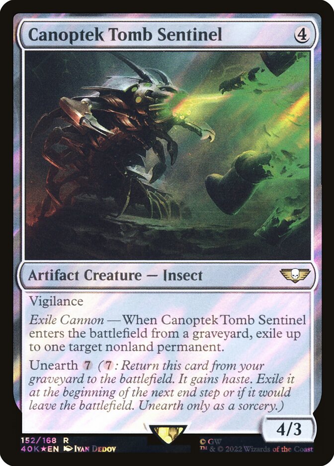 Canoptek Tomb Sentinel  152★/617 (Universes Beyond: Warhammer 40,000)  - Surge Foil | Good Games Morley