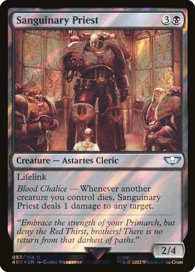 Sanguinary Priest  53★/617 (Universes Beyond: Warhammer 40,000)  - Surge Foil | Good Games Morley