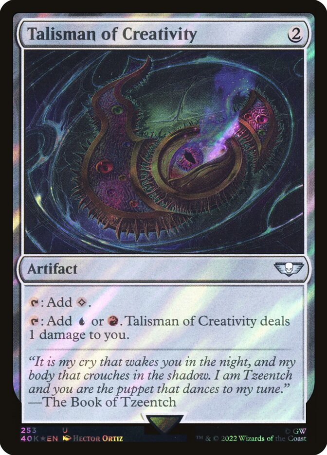 Talisman of Creativity 253 (Universes Beyond: Warhammer 40,000)  - Surge Foil | Good Games Morley