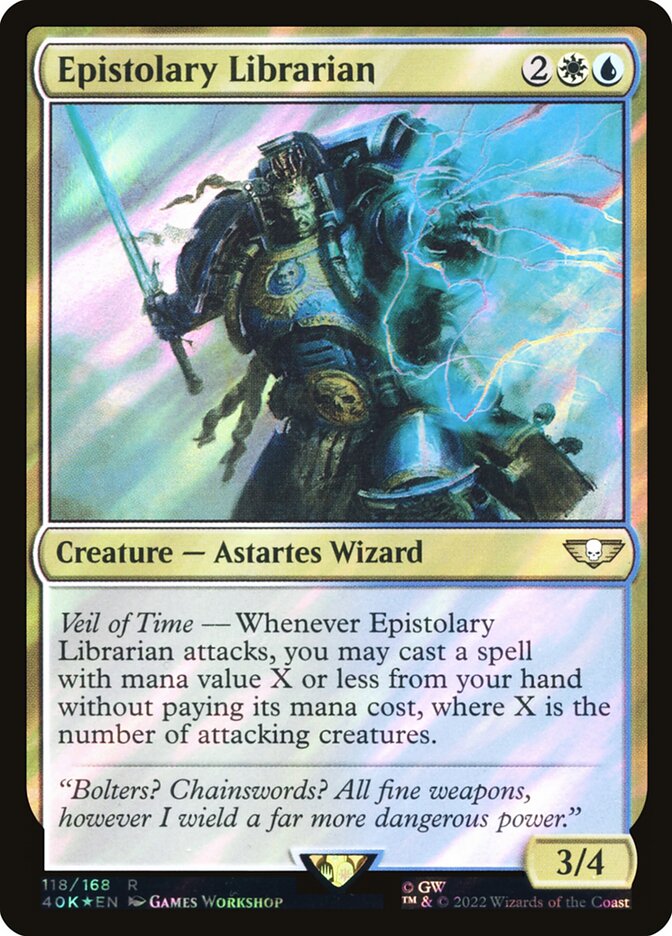 Epistolary Librarian  118★/617 (Universes Beyond: Warhammer 40,000)  - Surge Foil | Good Games Morley