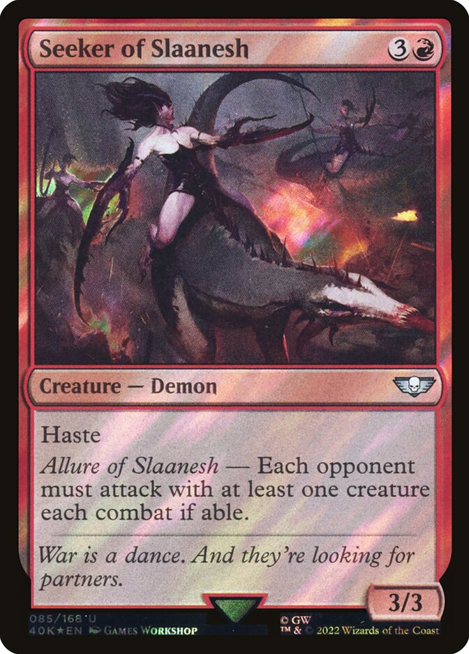 Seeker of Slaanesh  85★/617 (Universes Beyond: Warhammer 40,000)  - Surge Foil | Good Games Morley