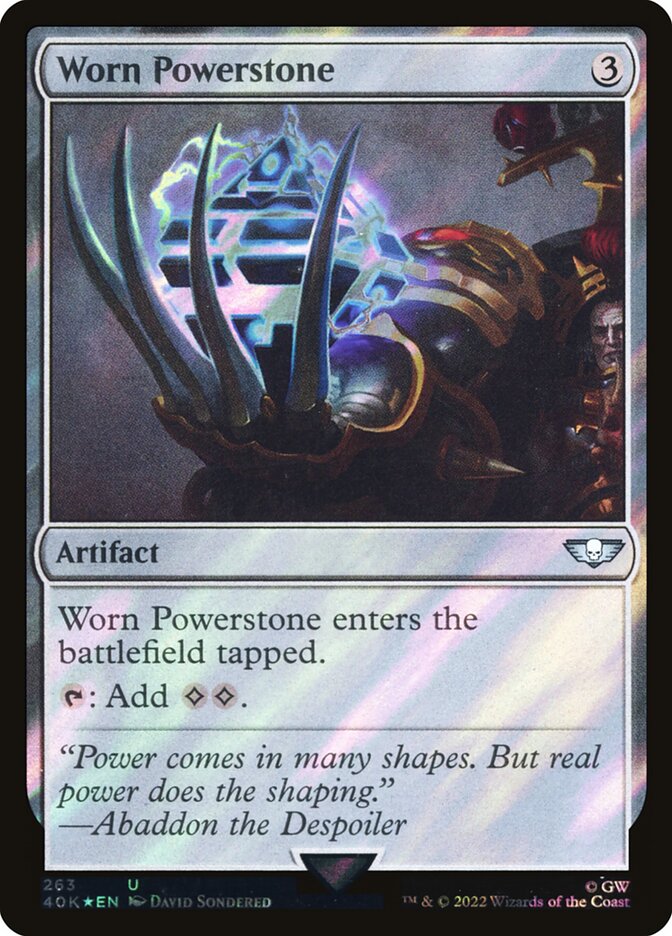 Worn Powerstone  263★/617 (Universes Beyond: Warhammer 40,000)  - Surge Foil | Good Games Morley