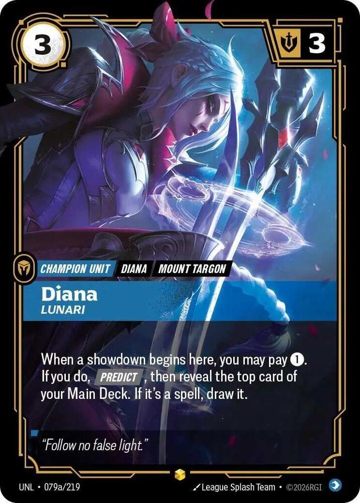 Diana - Lunari 079a/219 (Unleashed)  - Foil | Good Games Morley