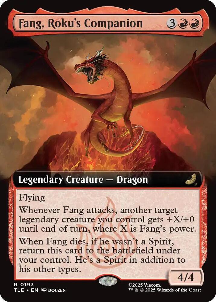 Fang Rokus Companion Extended Art (Dupe) 193 (Avatar: The Last Airbender: Eternal-Legal)  - Foil | Good Games Morley