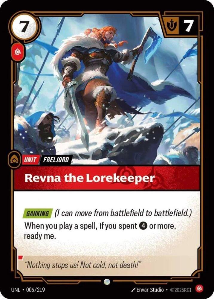 Revna the Lorekeeper 005/219 (Unleashed)  - Foil | Good Games Morley