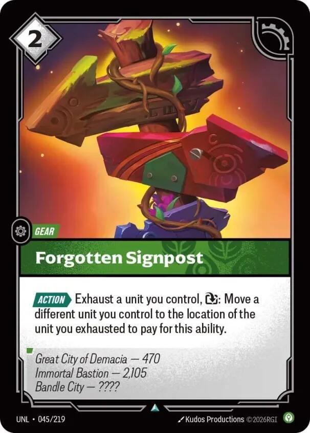 Forgotten Signpost 045/219 (Unleashed)  - Foil | Good Games Morley