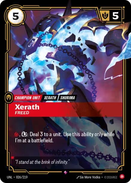 Xerath - Freed 026/219 (Unleashed)  - Foil | Good Games Morley