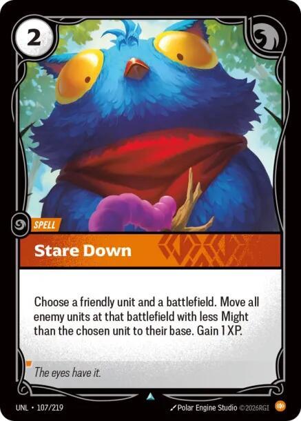 Stare Down 107/219 (Unleashed)  | Good Games Morley