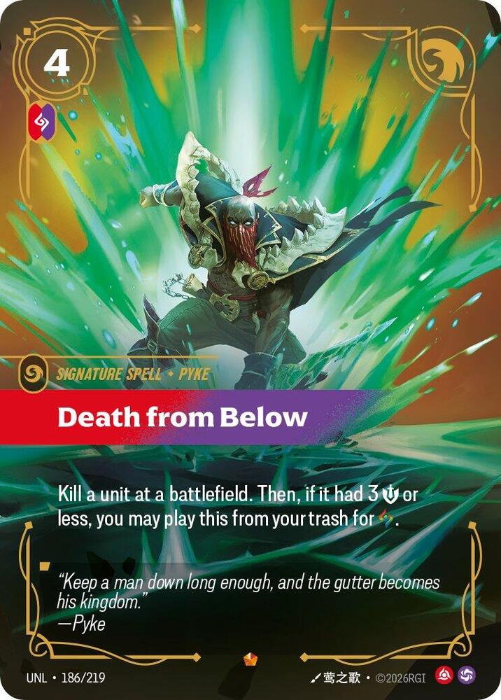 Death from Below 186/219 (Unleashed)  - Foil | Good Games Morley